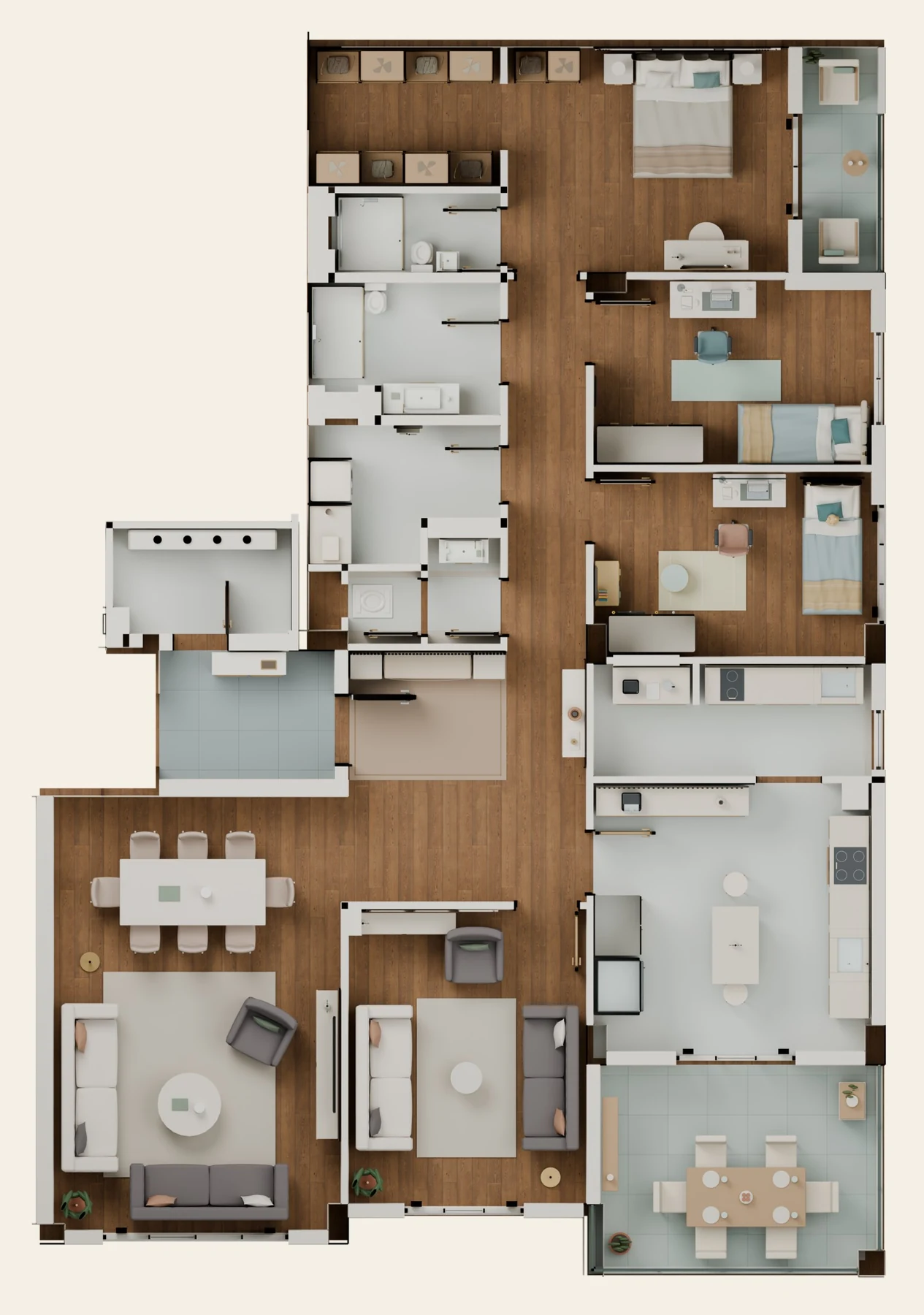 4+1 daire planı